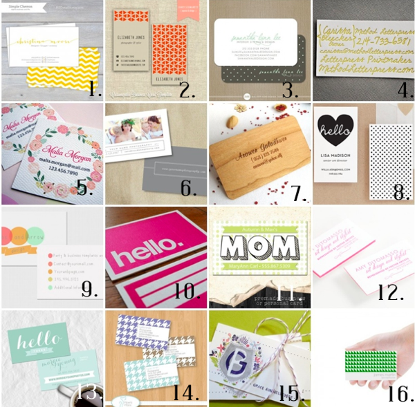 Etsy Business Card Roundup + My Favorite Cards From Alt