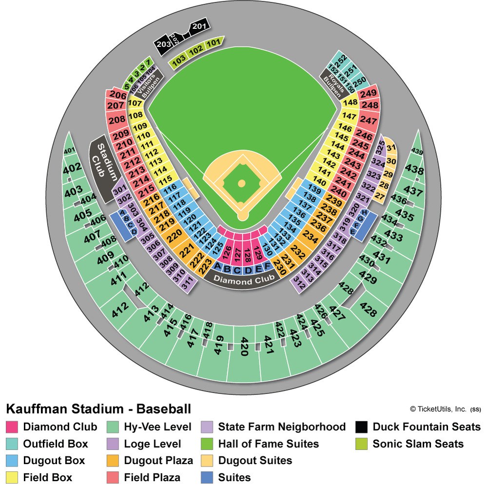 Kauffman Stadium Tickets Kauffman Stadium Schedule at StubHub - kauffman stadium seating chart