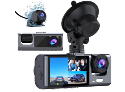 Galphi 1080P 3 Channel Dash Cam Camera for Cars