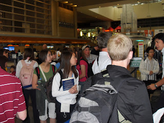 Students in the Salt Lake City Airport