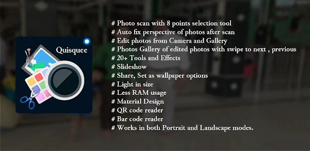 Photo Scan, Photo Editor - Quisquee Pro apk
