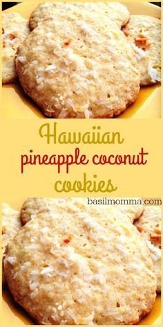 Hawaiian Pineapple Coconut Cookies Recipe - The perfectly sweet, chewy cookie! Get the recipe from /basilmomma/