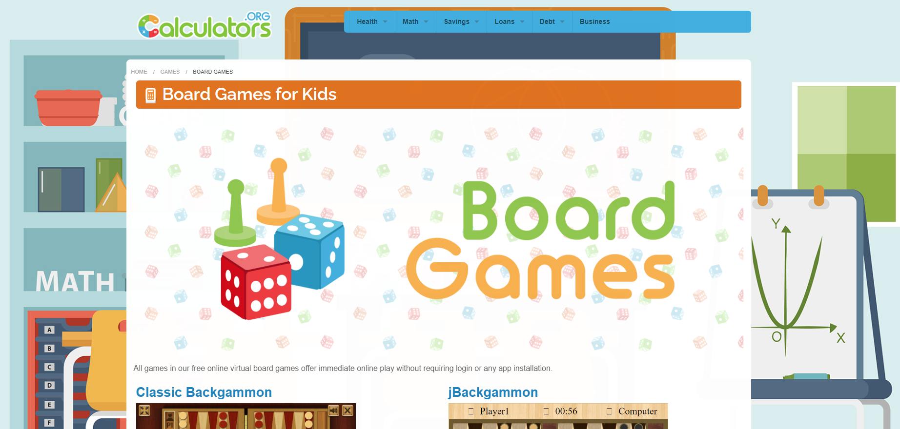 Fun Board Games For Kids All in One Website!