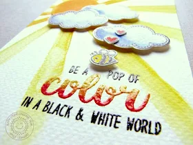 Sunny Studio Stamps: Color Me Happy & Sun Ray Be A Pop of Color Card by Emily Leiphart.