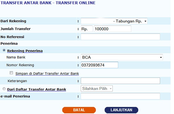 Cara transfer internet banking mandiri ke bank lain