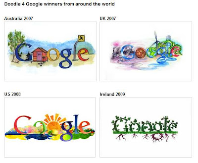 google doodle winners. a picture of the winners.