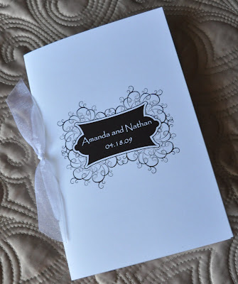 Champagne wedding program stationary