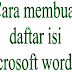 Cara Membuat Daftar Isi di Microsoft Word 2007