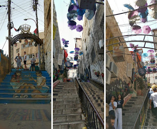 Calles de escaleras del centro de Ammán.