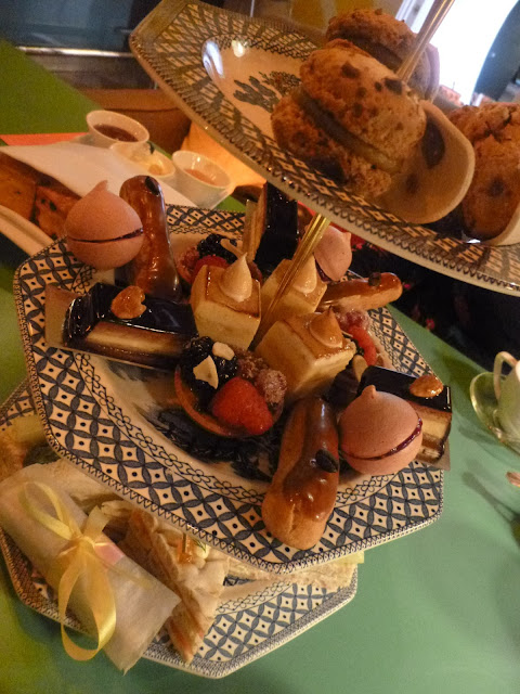 Lots of cakes on a cake stand - afternoon tea