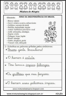 Projeto Semana da Pátria,independência do Brasil