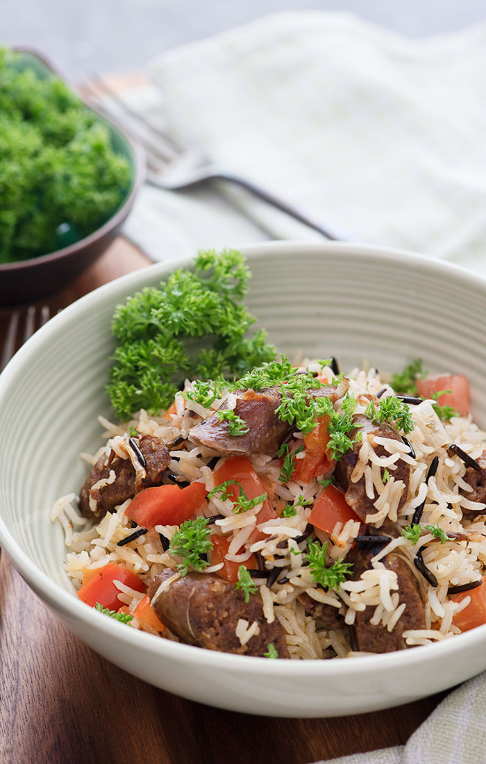 Sausage and Rice recipe with Wild Rice