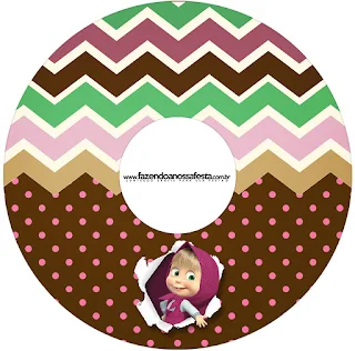 Masha and the Bear Party Free Printable CD Labels.