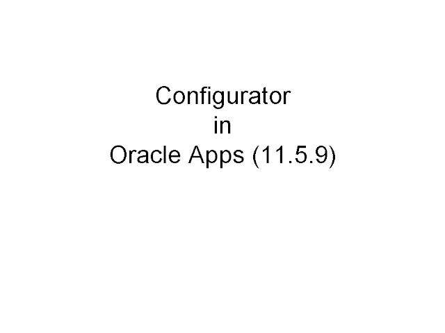 Configurator in Oracle Apps