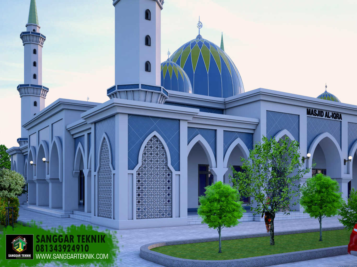  Desain  Masjid  Minimalis  Modern  Dwg  Nusagates