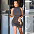 OMG!  Kim Kardashian shows off her hot body in a sexy dress which accidentally  displayed her bodyshaper