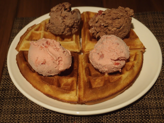 waffles and ice cream