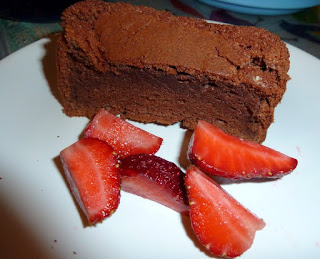 Bolo de chocolate e queijo creme