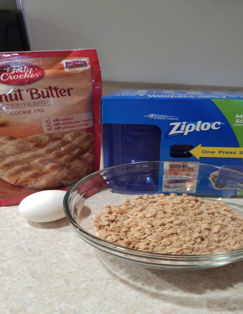 Simple ingredients to make Peanut Butter Toffee Cookies