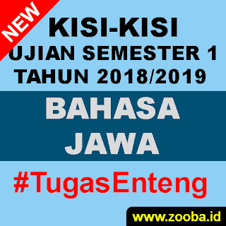 Kisi-Kisi UAS Bahasa Jawa 2018/2019 SMK Pemalang