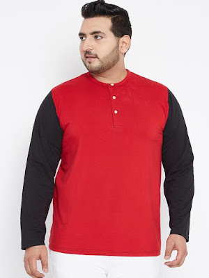 Plus Size Henley Neck TShirts