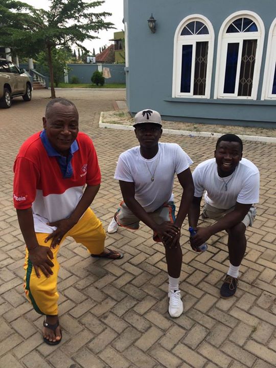 University Student keeping fit with the incoming MP of Madina
