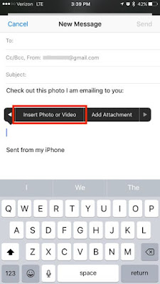 Cara Melampirkan Foto ke Email di iOS 10