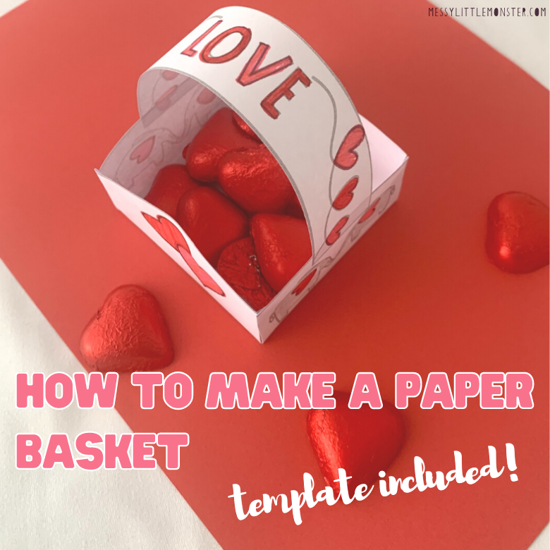 How to make a paper basket - template included!