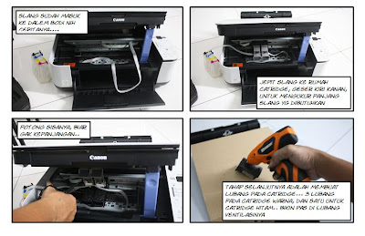 Cara Memasang Sistem Infus Printer Canon MP250