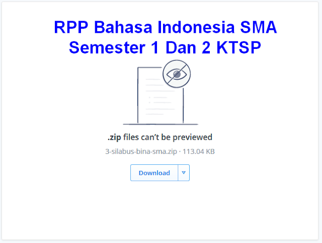 RPP Bahasa Indonesia SMA Semester 1 Dan 2 KTSP  Digital 