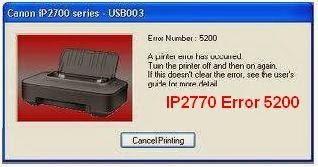 Kode Error Blink Printer Canon Pixma iP2770