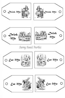 FREE Printable Alice in Wonderland Tags - Savvy Nana
