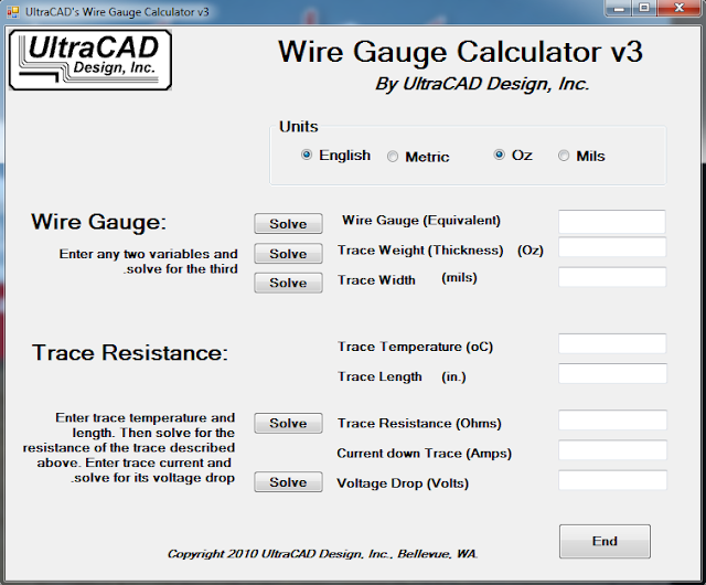 Screenshot Wire Gauge Calculator