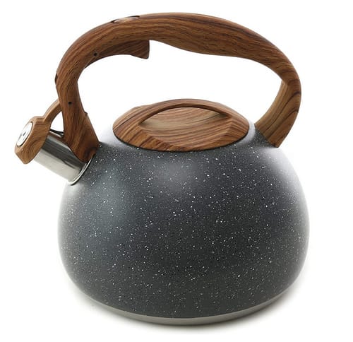 BELANKO Teapot for Stovetops Wood Pattern Handle