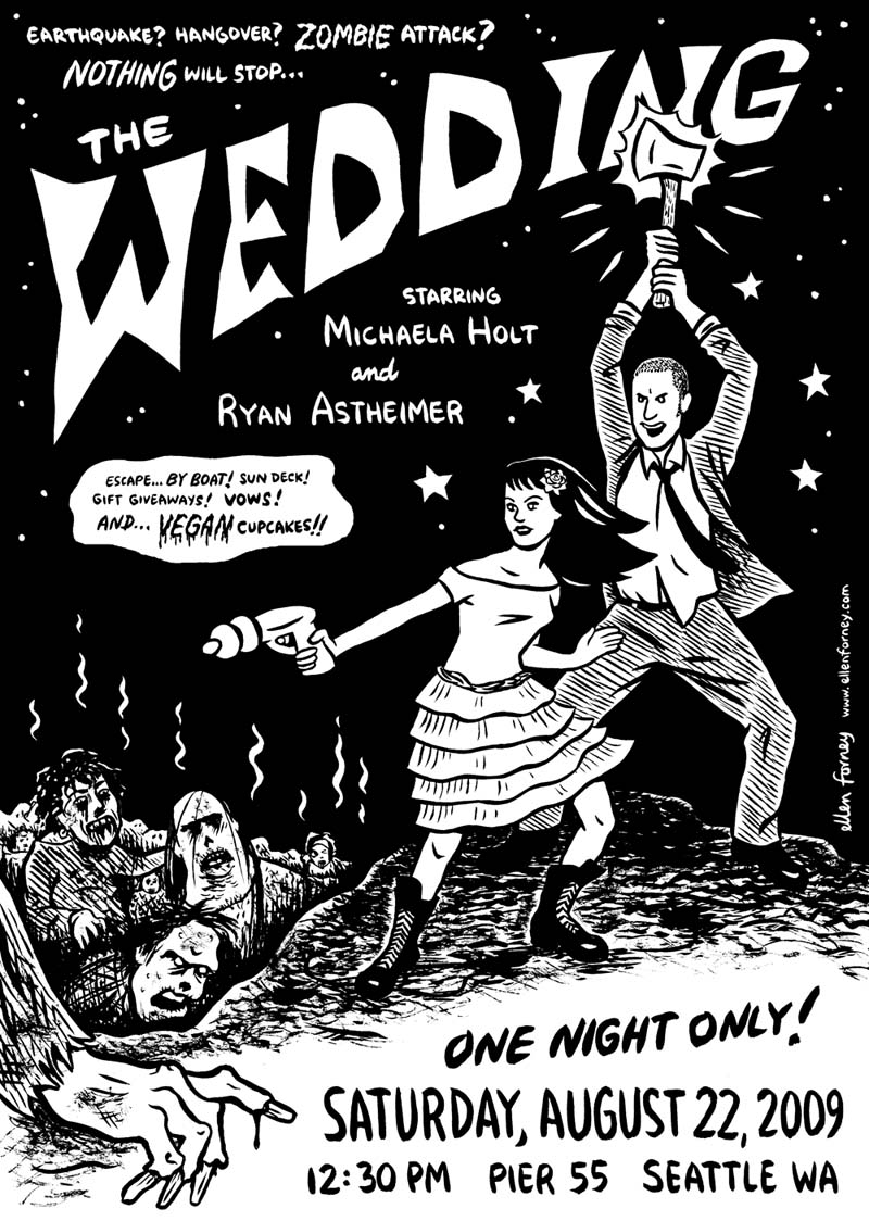 Zombie wedding invitations