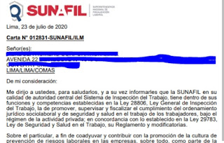 carta inductiva  sunafil contratos de trabajo