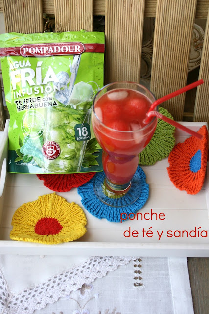 ponche, ponche de té y sandía