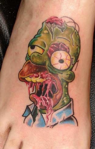Weird Bart Simpsons, and Zombie Homer Simpson Tattoo. Weird Bart Simpsons, and Zombie Homer Simpson Tattoo.