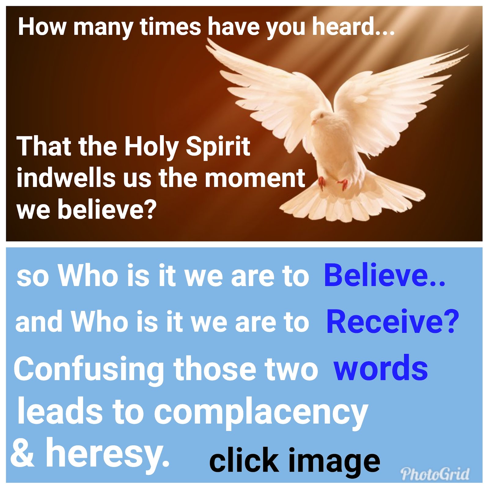 Believe then receive