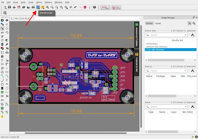 Export a PCB layout image in Eagle CAD using script