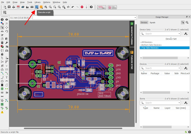 Export a PCB layout image in Eagle CAD using script