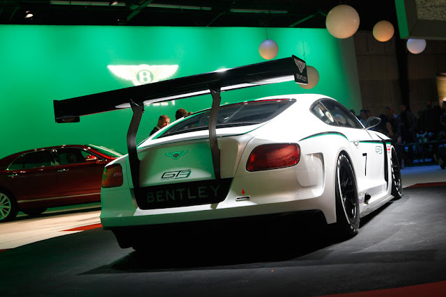 Bentley Continental GT3 At 2012 L.A. Auto Show . the Bentley Continental GT3 Racer was launched at 2012 Paris Motor Show couple of months ago