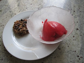 Sorbet fraise + cookies sans cuisson