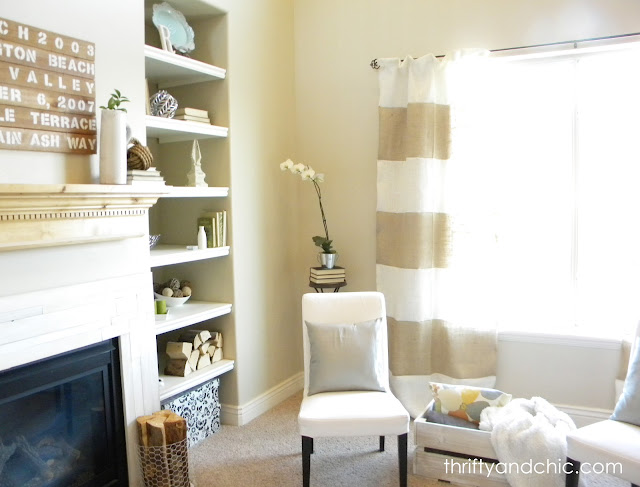 striped burlap curtains