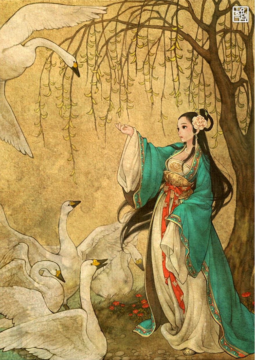 Famous Western Fairytales Get An Eastern Makeover By Korean Artist - Wild Swans