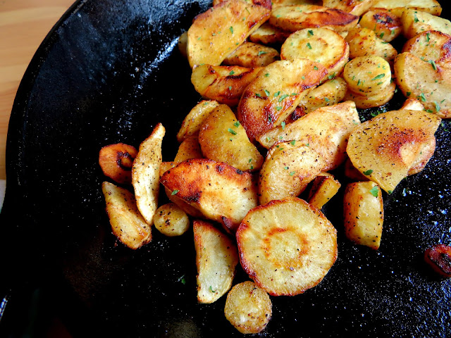 Butter Fried Parsnips