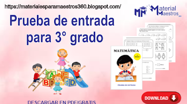 PRUEBA DE ENTRADA PARA 3° DE PRIMARIA