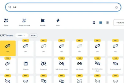 Fontawesome、Link検索