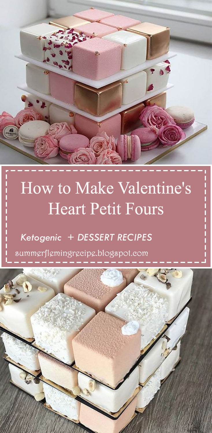 "How to Make Valentine's Heart Petit Fours. Come on over for recipes & step by step instructions to make these for your sweetheart! "