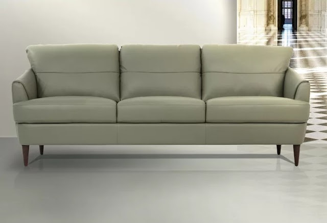 sage green leather sofas